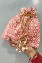 Wholesale Embroidered Potli Bag Pouch Drawstring Bag Wedding Favor Return Gift For Guests